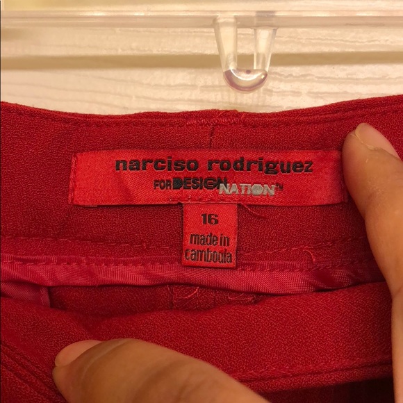 NWT Narcisco Rodriguez for DESIGN NATION Red Pants S16 - Picture 5 of 6